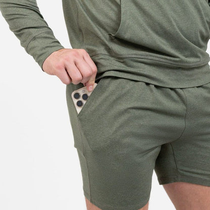 Grunt Style Men's All-Day Short - Heather Military Green