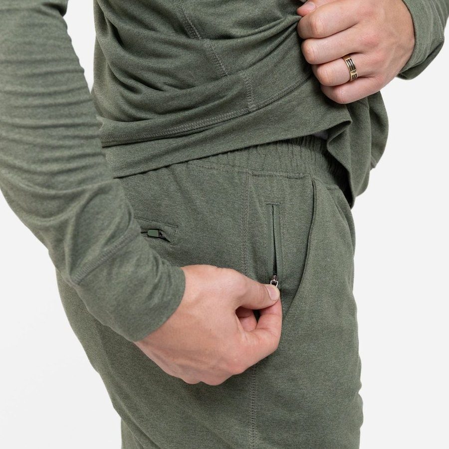 Grunt Style Men's All-Day Short - Heather Military Green