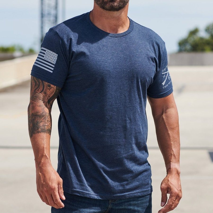 Grunt Style Navy Basic Crew T-Shirt - Patriotic Clothing