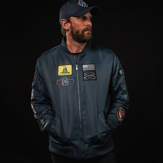 Grunt Style Men's Classified Bomber Jacket - Navy