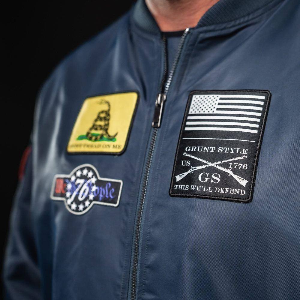Grunt Style Men's Classified Bomber Jacket - Navy