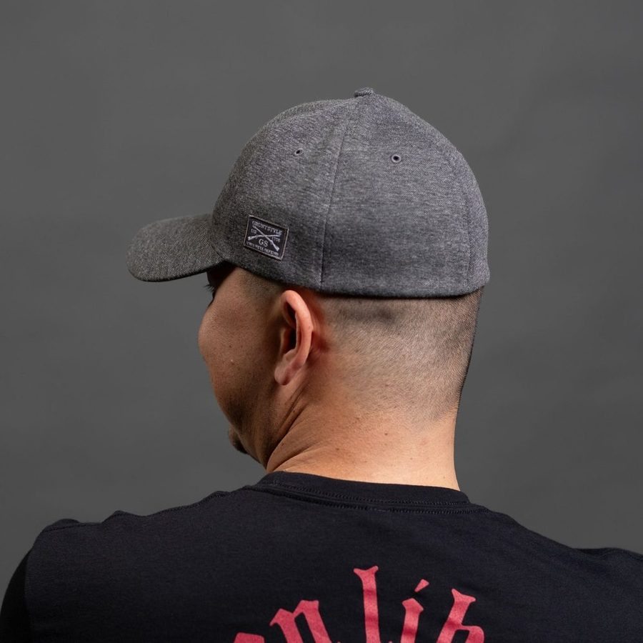 Grunt Style Blackout Flag Stretch Fit Hat - Gray