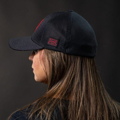 Grunt Style Red Blood Blue Collar® Stretch Fit Hat - Black