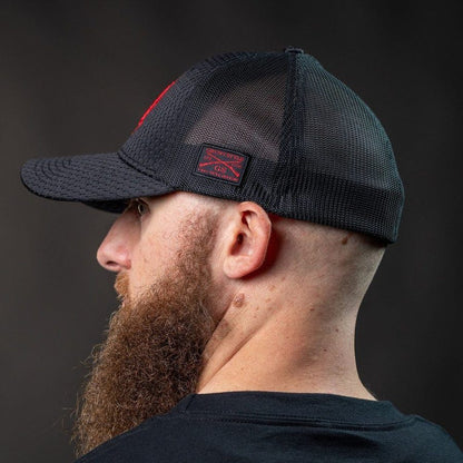 Grunt Style Red Blood Blue Collar® Stretch Fit Hat - Black