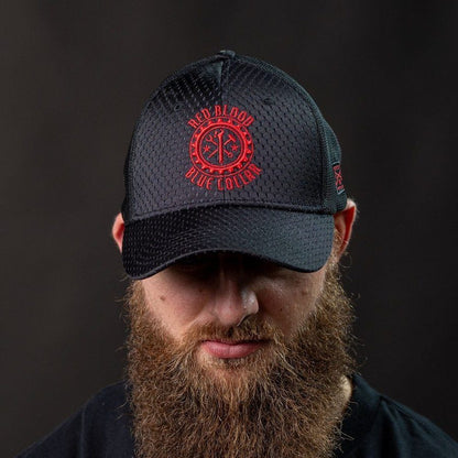Grunt Style Red Blood Blue Collar® Stretch Fit Hat - Black