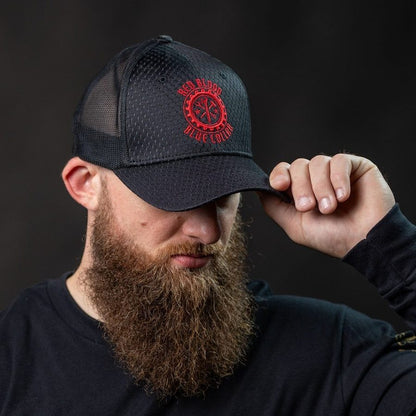 Grunt Style Red Blood Blue Collar® Stretch Fit Hat - Black