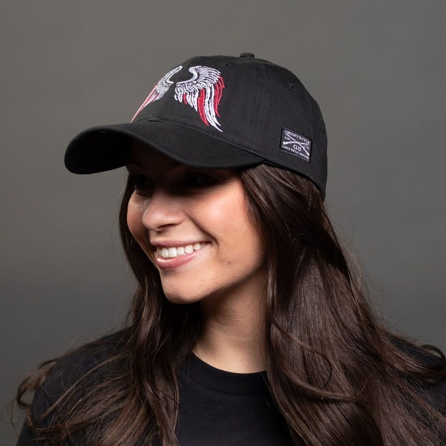 Grunt Style Freedom Angel Dad Hat - Black