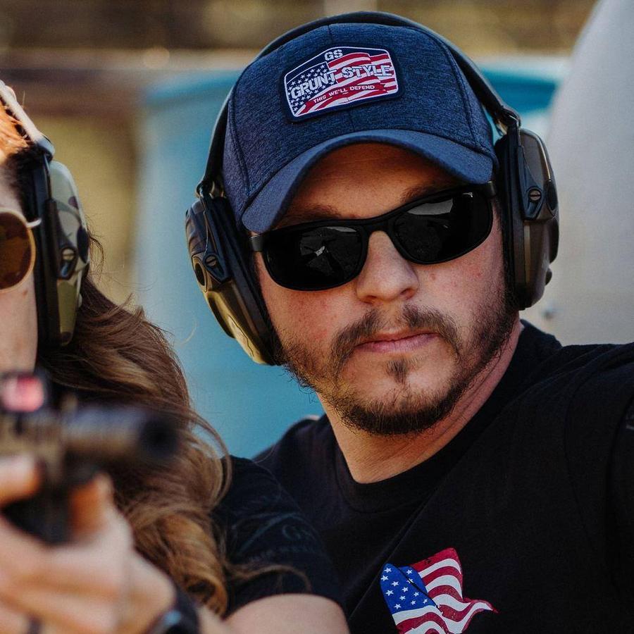 Grunt Style Stretch Fit Hat - Old Glory Patch