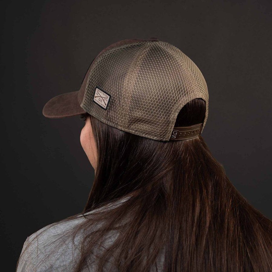 Grunt Style Old Glory Patch Mesh Hat - Brown Wash