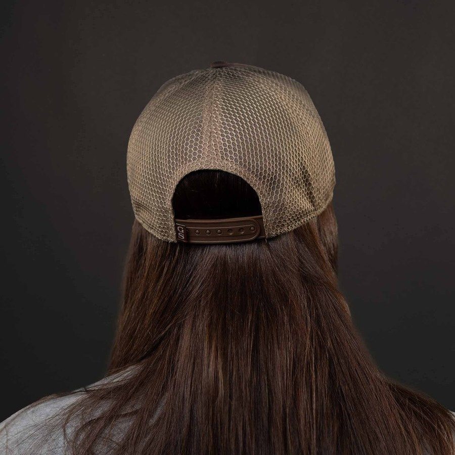 Grunt Style Old Glory Patch Mesh Hat - Brown Wash