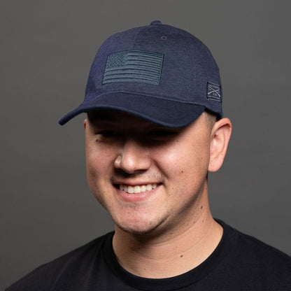Grunt Style Blackout Flag Stretch Fit Hat - Navy