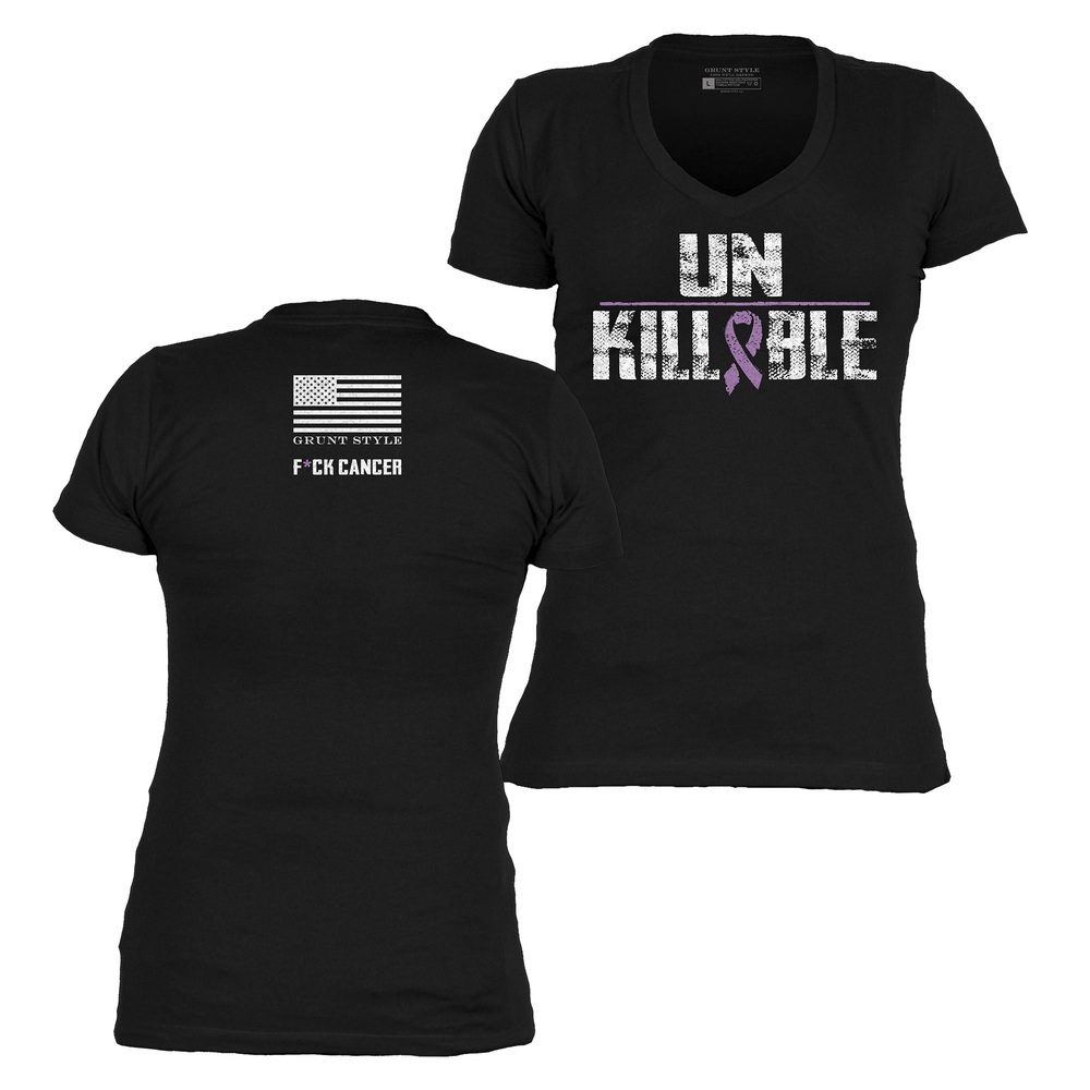 Grunt Style Women's Unkillable V-Neck - Black