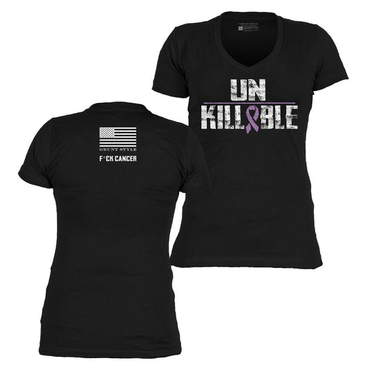Grunt Style Women's Unkillable V-Neck - Black
