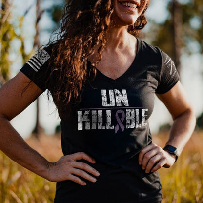 Grunt Style Women's Unkillable V-Neck - Black
