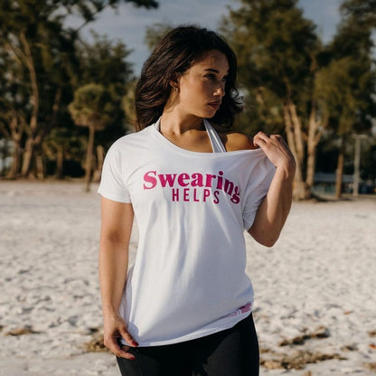 Grunt Style Women's Swearing Helps Slouchy T-Shirt - White