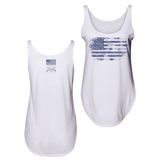 Grunt Style Women's Vintage American Flowy Tank - White