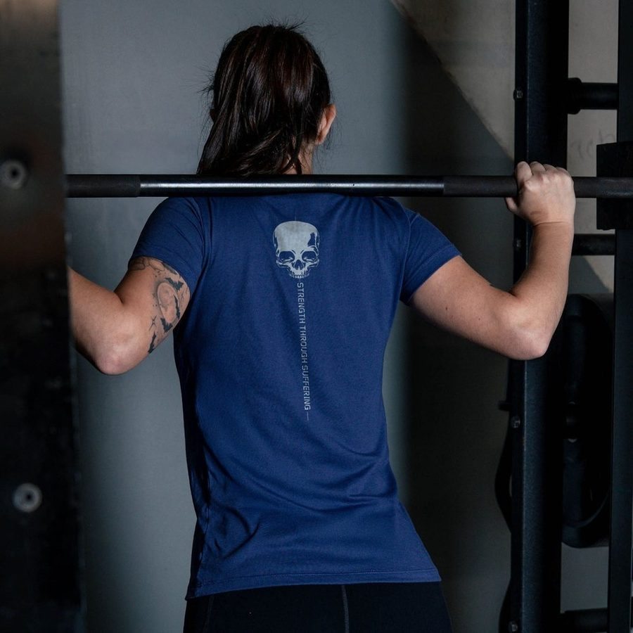 Grunt Style Women's Strength Through Suffering Slim Fit T-Shirt - Future Dusk