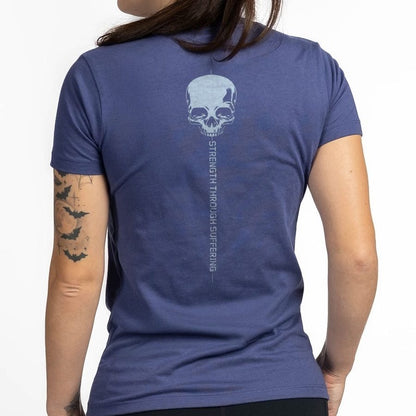 Grunt Style Women's Strength Through Suffering Slim Fit T-Shirt - Future Dusk