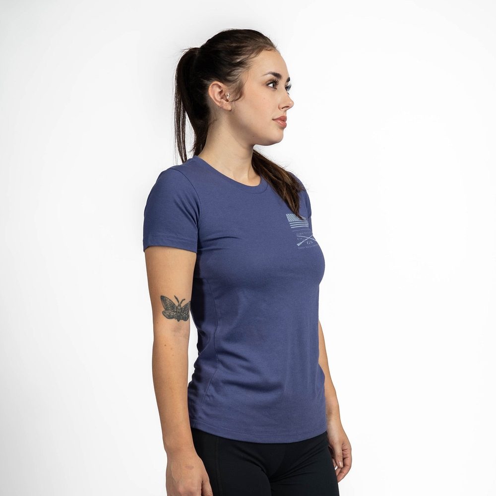 Grunt Style Women's Strength Through Suffering Slim Fit T-Shirt - Future Dusk