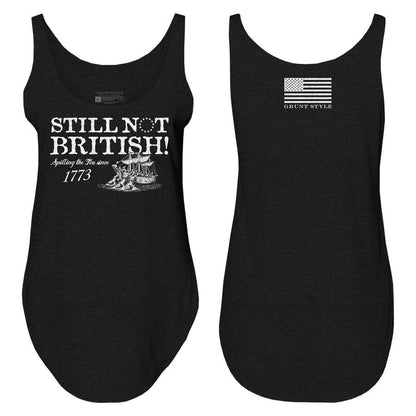 Grunt Style Women's Still Not British Flowy Tank - Black