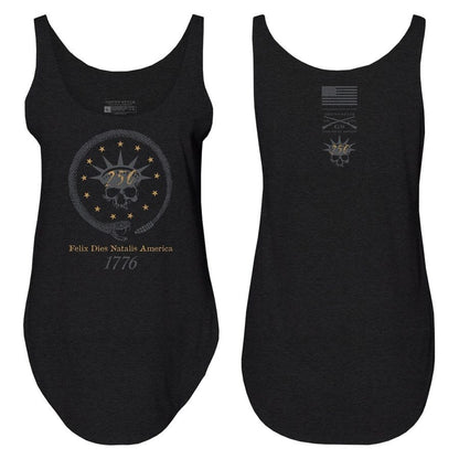 Grunt Style Women's Happy Birthday America Flowy Tank - Black