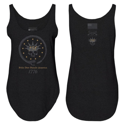 Grunt Style Women's Happy Birthday America Flowy Tank - Black