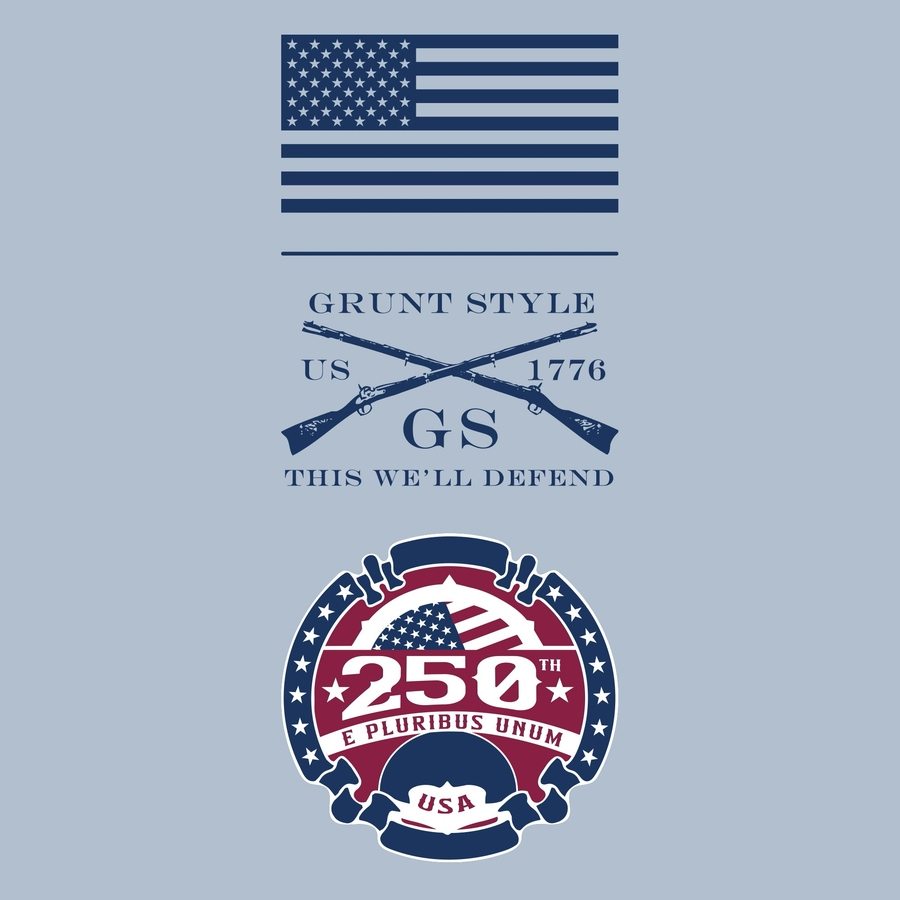 Grunt Style Women's 250th Commemorative Flowy Tank - Stonewash Denim