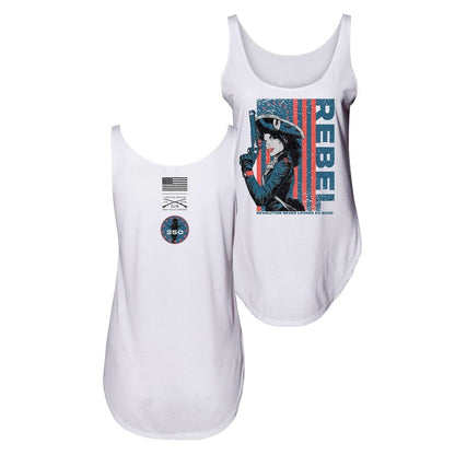 Grunt Style Women's Rebel Flowy Tank - White