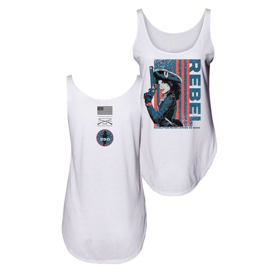 Grunt Style Women's Rebel Flowy Tank - White