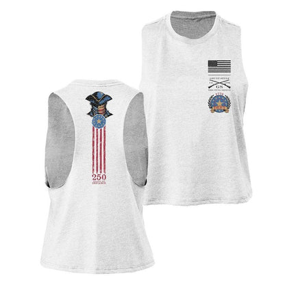 Grunt Style Women's Defy Racerback Cropped Tank - White