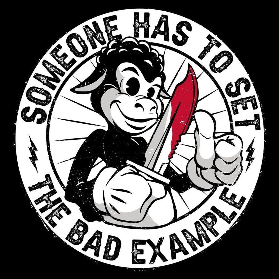 Grunt Style Women's Bad Example Boyfriend Fit T-Shirt - Black