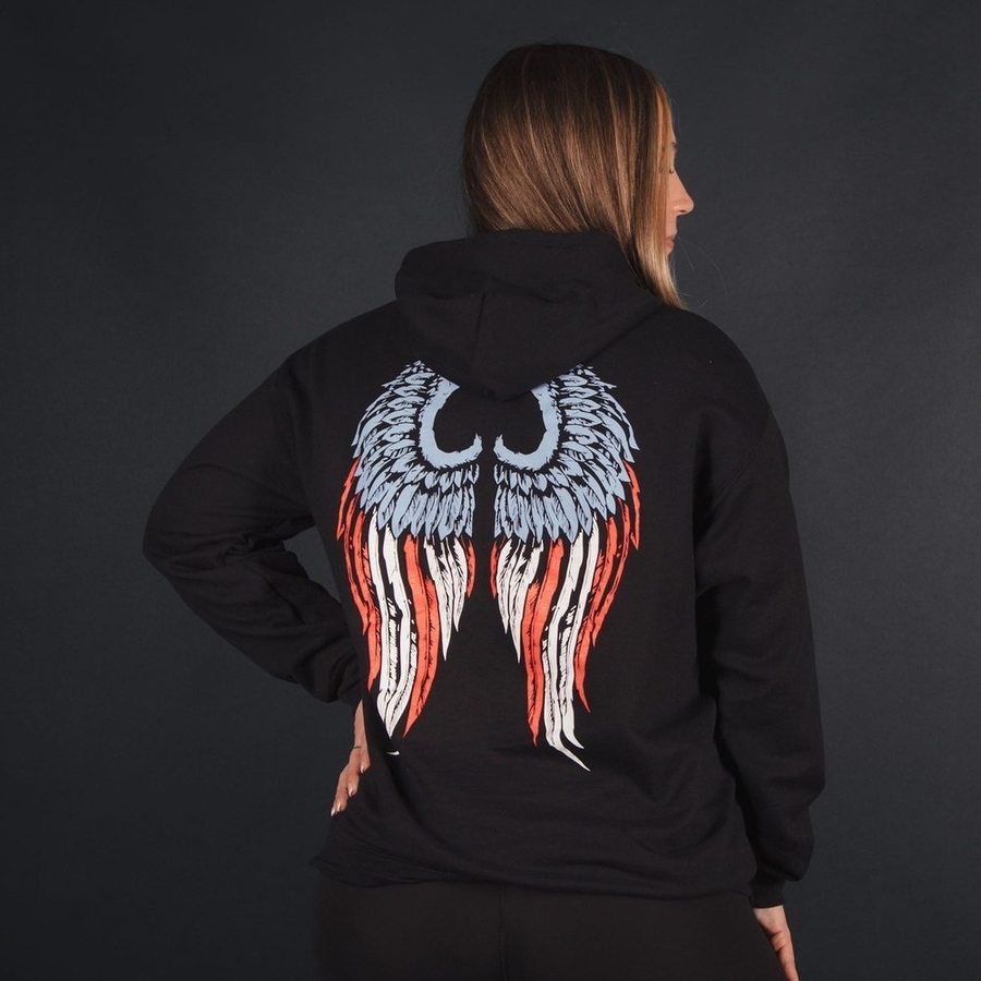 Grunt Style Women's Freedom Angel Hoodie - Black
