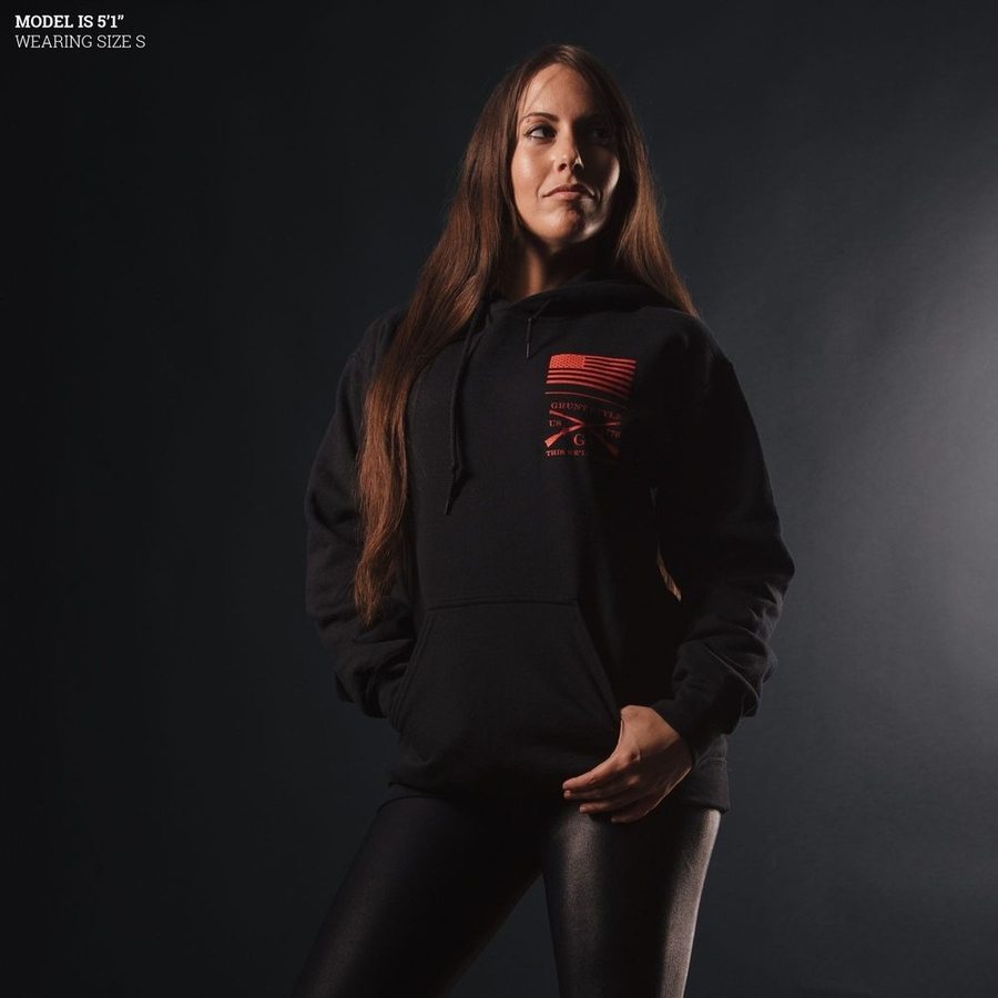 Grunt Style Women's Freedom Angel Hoodie - Black