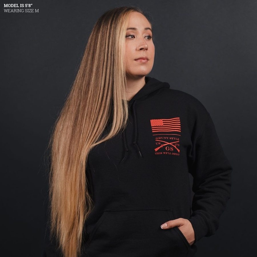 Grunt Style Women's Freedom Angel Hoodie - Black