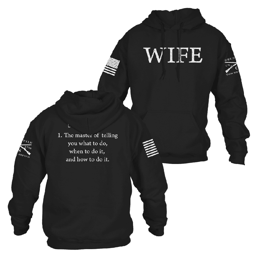 Grunt Style Women's Wife Defined Hoodie - Black