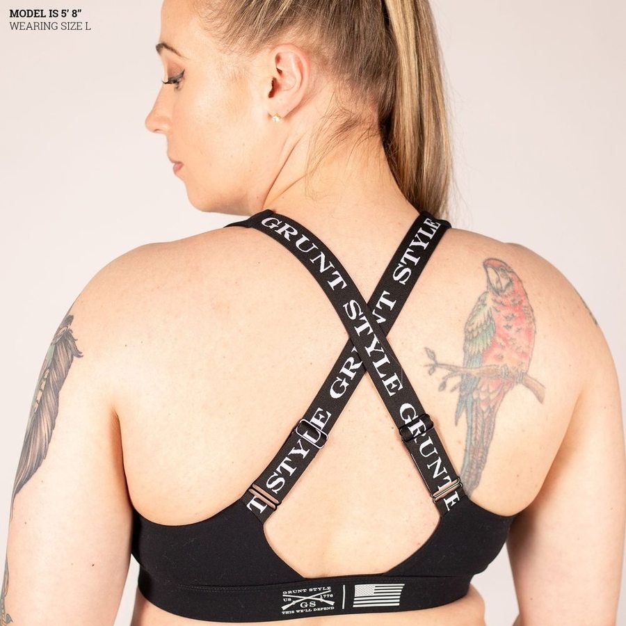 Grunt Style Women's Low Impact Sport Bra | Patriotic Workout Cothing