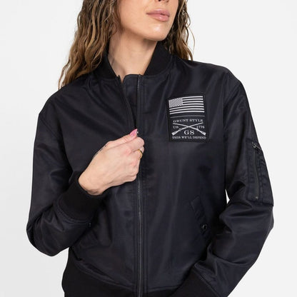 Grunt Style Women's Stealth Bomber Jacket - Black