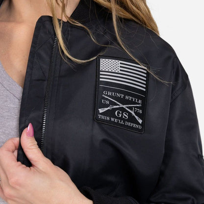 Grunt Style Women's Stealth Bomber Jacket - Black