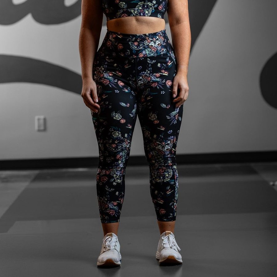 Grunt Style Women's Agility 7/8 High Waisted Leggings - Grenade Paradise