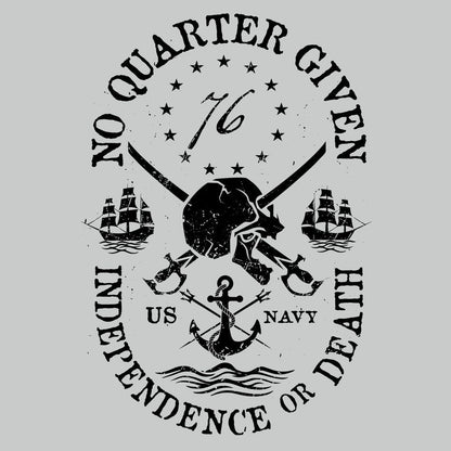 Grunt Style USN - No Quarter Given T-Shirt - Athletic Heather