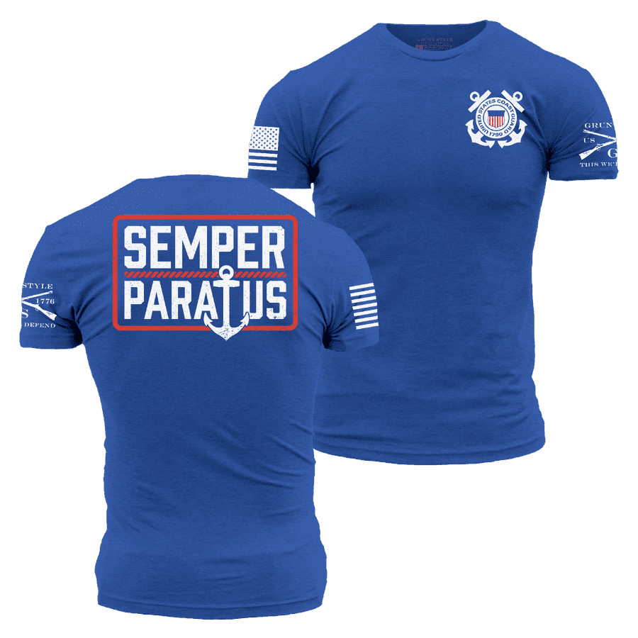 Grunt Style USCG - Semper Paratus T-Shirt - Royal