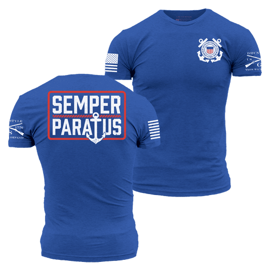 Grunt Style USCG - Semper Paratus T-Shirt - Royal