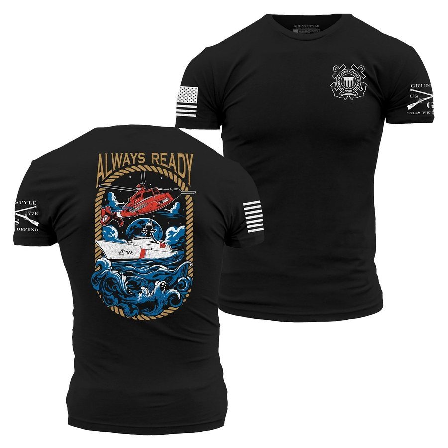 Grunt Style USCG - Always Ready T-Shirt - Black
