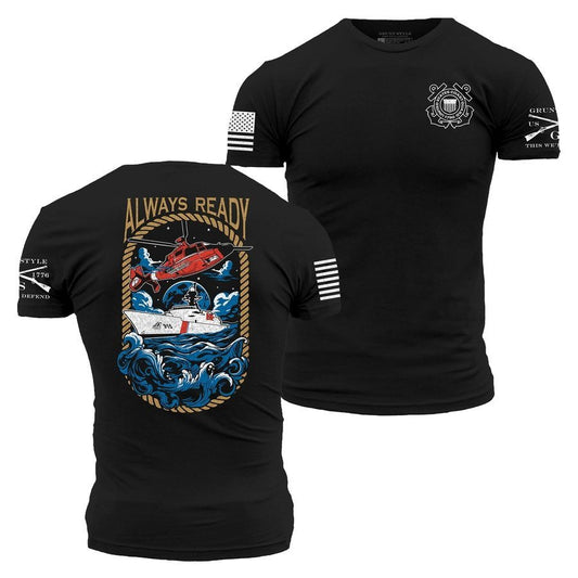 Grunt Style USCG - Always Ready T-Shirt - Black