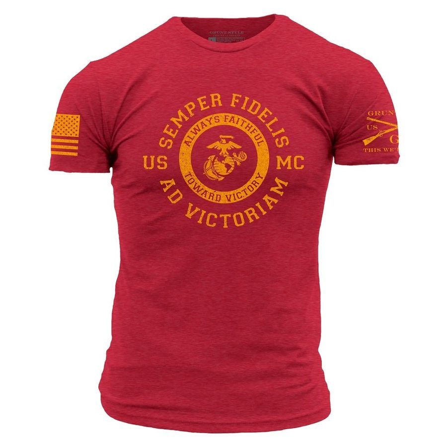Grunt Style USMC - Toward Victory T-Shirt - Red