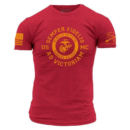 Grunt Style USMC - Toward Victory T-Shirt - Red