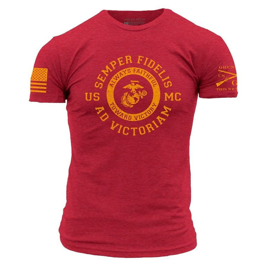 Grunt Style USMC - Toward Victory T-Shirt - Red