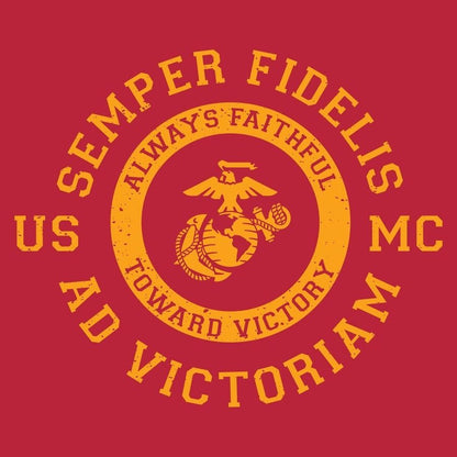 Grunt Style USMC - Toward Victory T-Shirt - Red