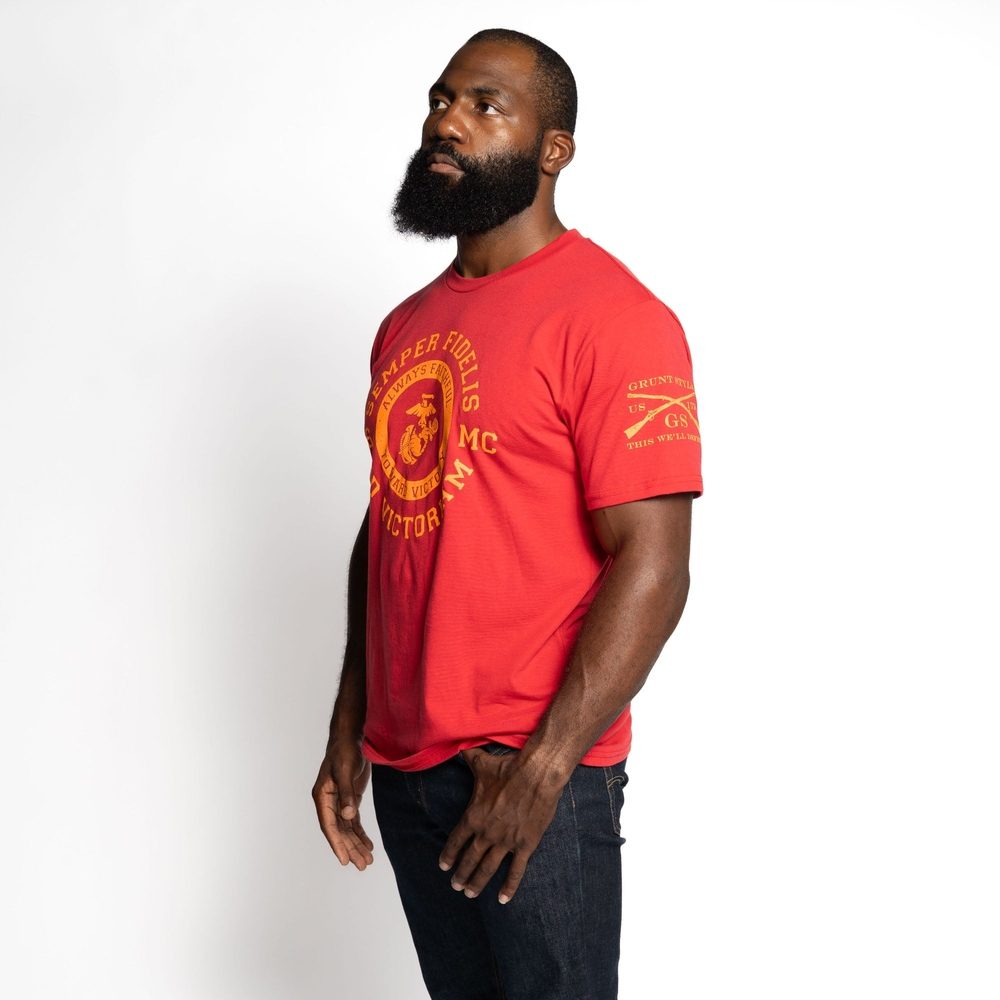 Grunt Style USMC - Toward Victory T-Shirt - Red