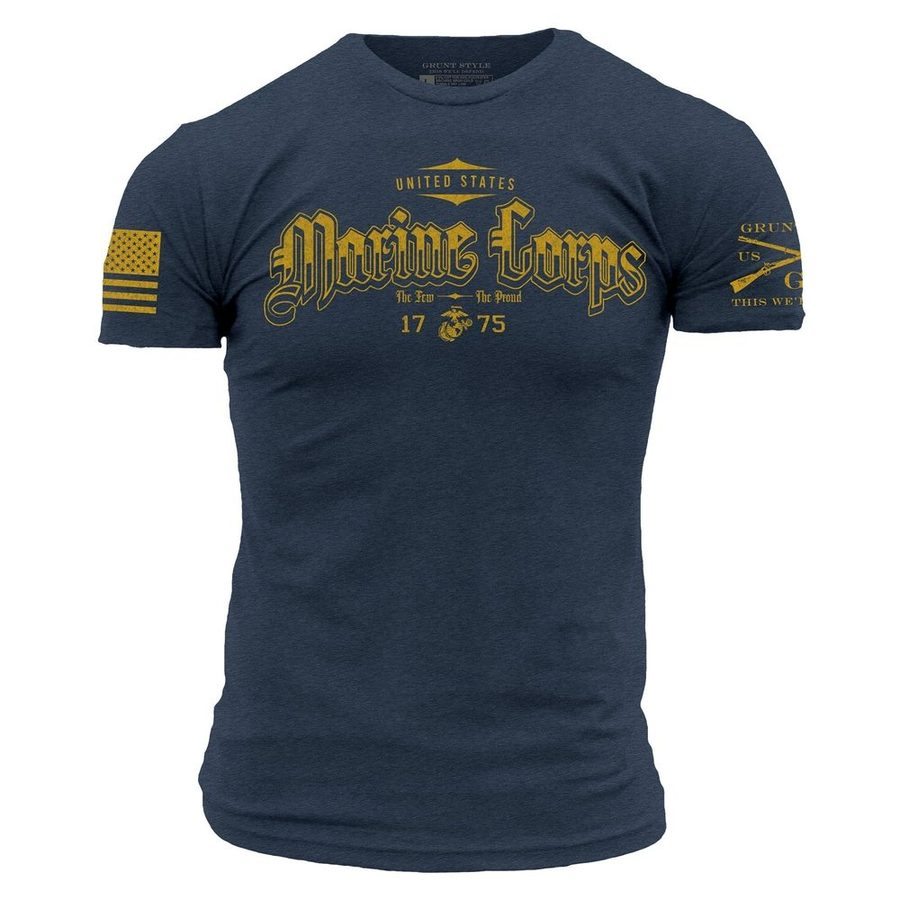 Grunt Style USMC - The Few. The Proud T-Shirt - Navy